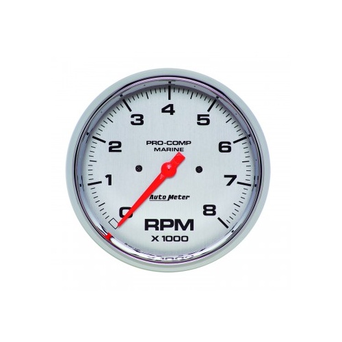 AUTOMETER GAUGE 5" IN-DASH TACHOMETER,0-8,000 RPM,MARINE CHROME # 200797-35