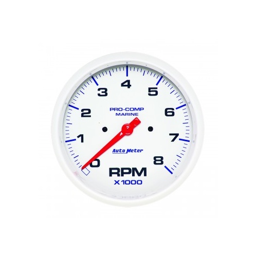 AUTOMETER GAUGE 5" IN-DASH TACHOMETER,0-8,000 RPM,MARINE WHITE # 200797
