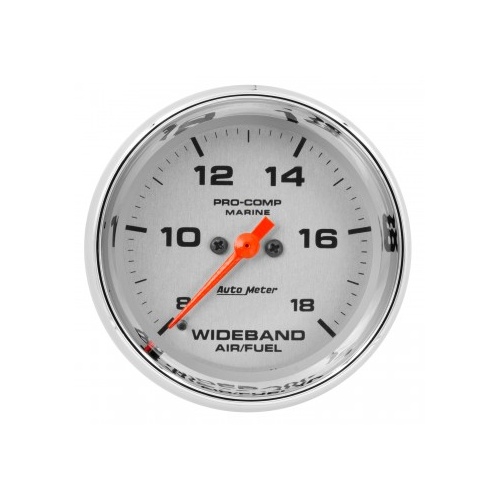 AUTOMETER GAUGE 2-5/8" WIDEBAND AIR/FUEL RATIO,ANALOG,8:1-18:1 AFR,MARINE CHROME # 200870-35