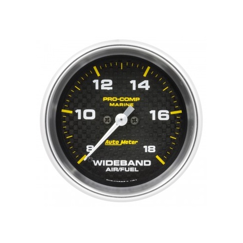 GAUGE 2-5/8" WIDEBAND AIR/FUEL RATIO,ANALOG,8:1-18:1 AFR,MARINE CARBON FIBER # 200870-40