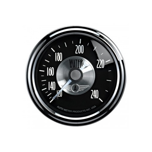 AUTOMETER GAUGE 2-1/16" WATER TEMPERATURE,120-240F,6 FT.,MECHANICAL,PRESTIGE BLACK DIAMOND # 2033