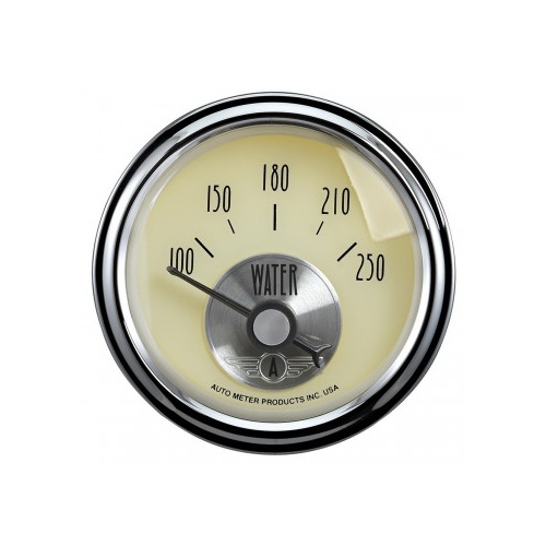 AUTOMETER GAUGE 2-1/16" WATER TEMPERATURE,100-250F,AIR-CORE,PRESTIGE ANTIQUE IVORY # 2037