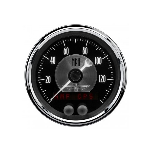 AUTOMETER GAUGE 3-3/8" GPS SPEEDOMETER,0-140 MPH,BLACK DIAMOND # 2080