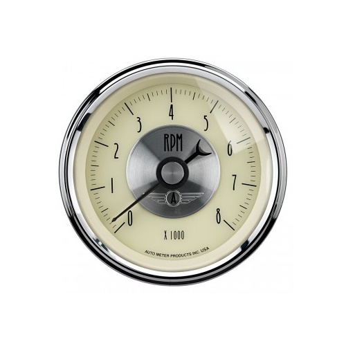 AUTOMETER GAUGE 3-3/8" IN-DASH TACHOMETER,0-8,000 RPM,PRESTIGE ANTIQUE IVORY # 2097