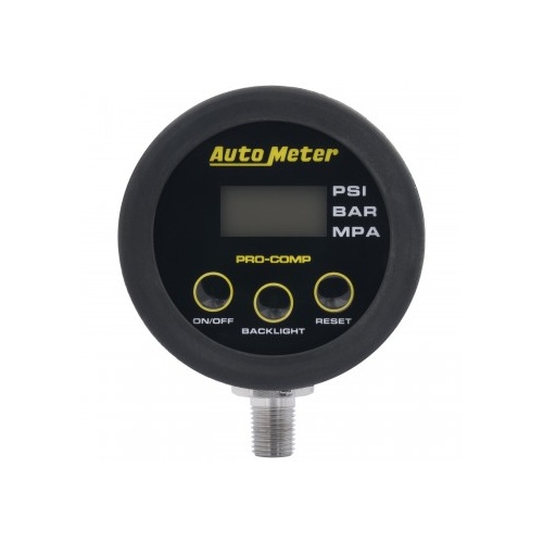 GAUGE HEAD ONLY,TIRE PRESS,50 PSI / 3.45 BAR,RACE DIGI,BACKLIT W/ MEM,PRO-COMP