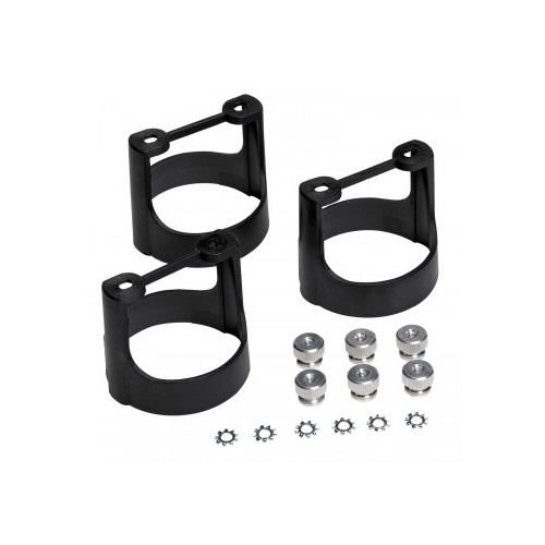 AUTOMETER GAUGE BRACKET KIT, 2-1/16", BLACK COMPOSITE, QTY 3