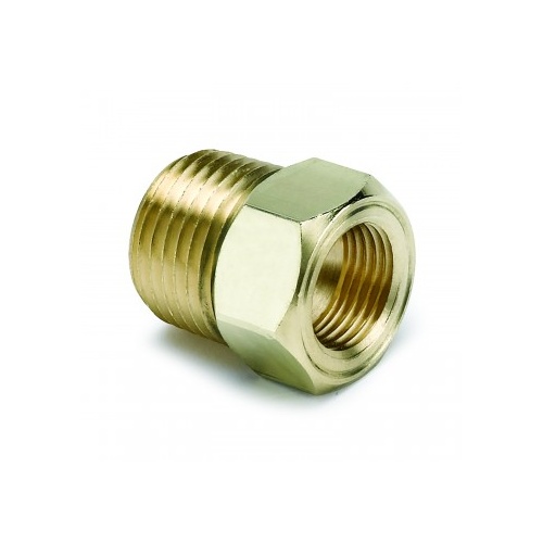 AUTOMETER FITTING, ADAPTER, 1/2" NPT MALE, BRASS, FOR MECH.TEMP. GAUGE