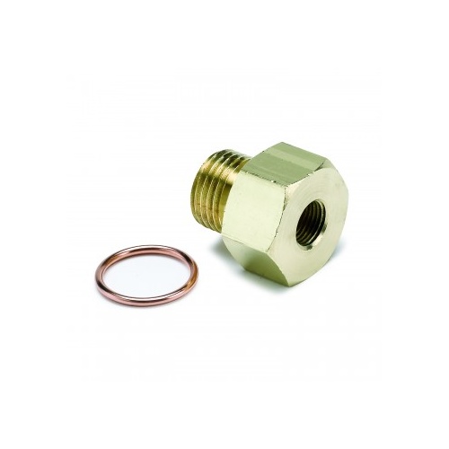AUTOMETER FITTING, ADAPTER, METRIC, M16X1.5 MALE TO 1/8" NPTF FEMALE, BRASS