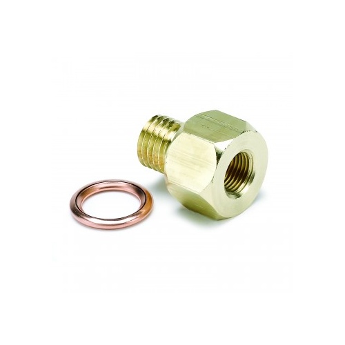 AUTOMETER FITTING, ADAPTER, METRIC, M12X1.5 MALE TO 1/8" NPTF FEMALE, BRASS
