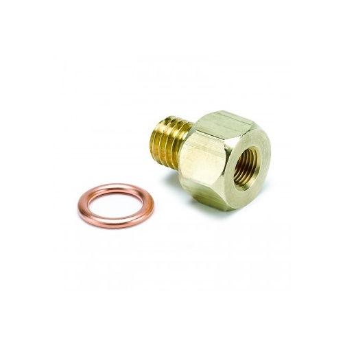 AUTOMETER FITTING, ADAPTER, METRIC, M12X1.75 MALE TO 1/8" NPTF FEMALE, BRASS