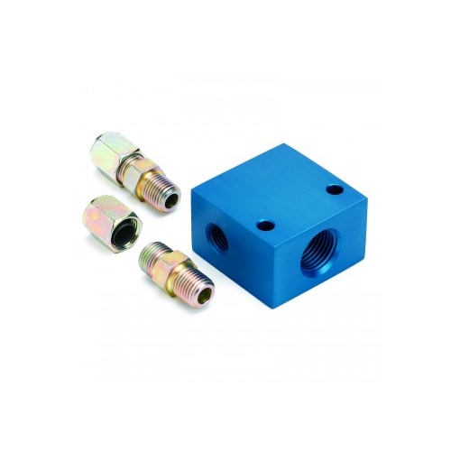 AUTOMETER FITTING, ADAPTER, TRANSMISSION LINE, 3/8" OD TUBING, 1/2" NPTF