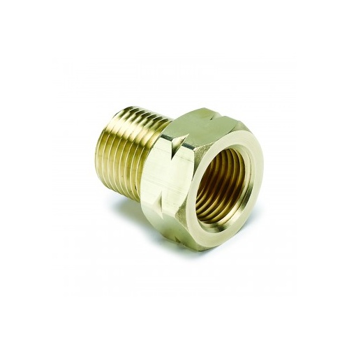 AUTOMETER FITTING, ADAPTER, 3/8" NPT MALE, BRASS, FOR AUTO GAGE MECH. TEMP.