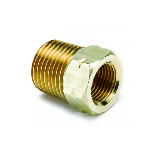 AUTOMETER FITTING, ADAPTER, 1/2" NPT MALE, BRASS, FOR AUTO GAGE MECH. TEMP.