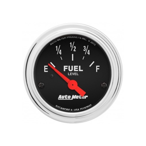 AUTOMETER GAUGE 2-1/16" FUEL LEVEL,73-10 ?,AIR-CORE,LINEAR,TRADITIONAL CHROME # 2519