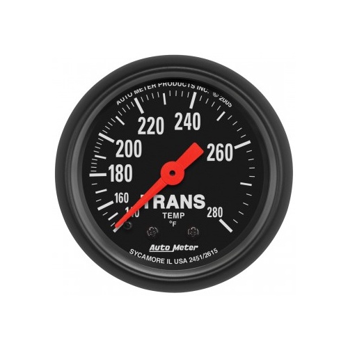 AUTOMETER GAUGE 2-1/16" TRANSMISSION TEMPERATURE,140-280F,MECHANICAL,Z-SERIES # 2615