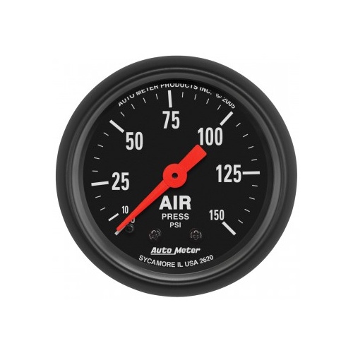 AUTOMETER GAUGE 2-1/16" AIR PRESSURE,0-150 PSI,MECHANICAL,Z-SERIES # 2620