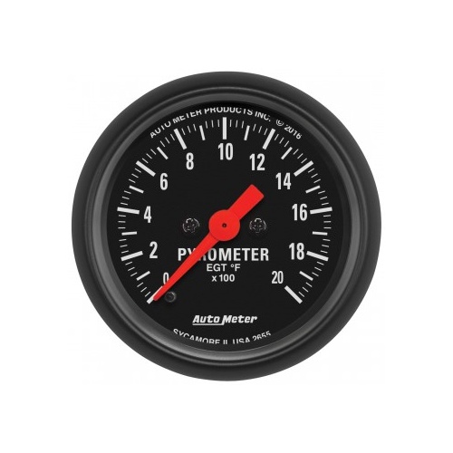 AUTOMETER GAUGE 2-1/16" PYROMETER,0-2000F,STEPPER MOTOR,Z-SERIES # 2655