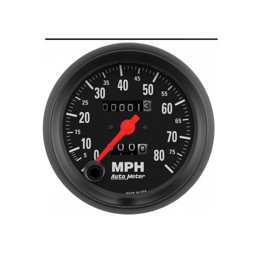 AUTOMETER GAUGE 3-3/8" SPEEDOMETER,0-80 MPH,MECHANICAL,Z-SERIES # 2690