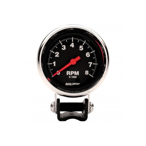 AUTOMETER GAUGE 2-5/8" PEDESTAL TACHOMETER,0-8,000 RPM,TRADITIONAL CHROME # 2893