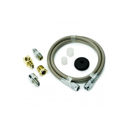 AUTOMETER LINE,BRAIDED SST,3 DIA.,3FT. LENGTH,-3AN +1/8" NPTF FITTINGS