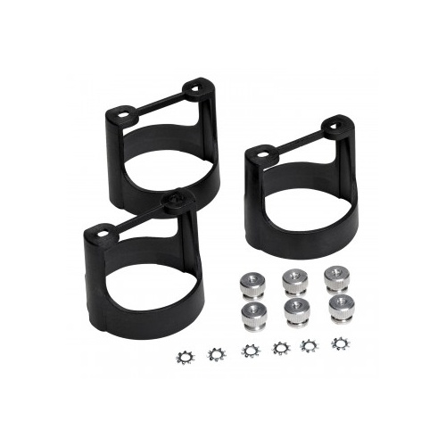 AUTOMETER GAUGE BRACKET KIT, 2-5/8", BLACK COMPOSITE, QTY 3