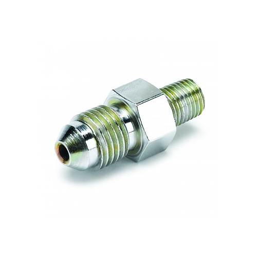 AUTOMETER FITTING, ADAPTER, -4AN MALE TO 1/16" NPT MALE, FOR FORD FUEL RAIL