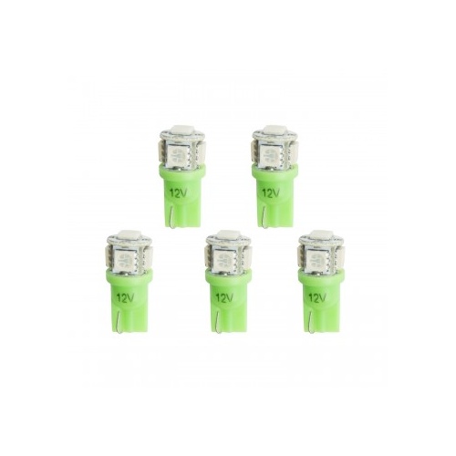 AUTOMETER LED BULB, REPLACEMENT, T3 WEDGE, GREEN, 5 PACK