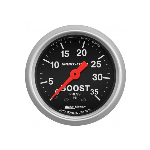 AUTOMETER GAUGE 2-1/16" BOOST,0-35 PSI,MECHANICAL,SPORT-COMP # 3304