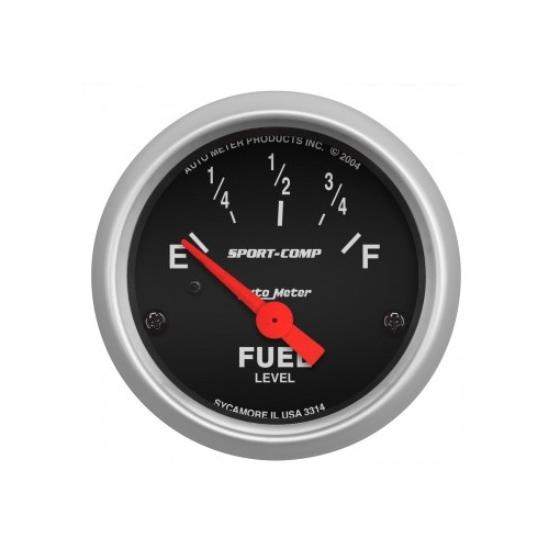AUTOMETER GAUGE 2-1/16" FUEL LEVEL,0-90 ?,AIR-CORE,SSE,SPORT-COMP # 3314