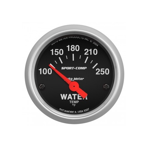 AUTOMETER GAUGE 2-1/16" WATER TEMPERATURE,100-250F,AIR-CORE,SPORT-COMP # 3337