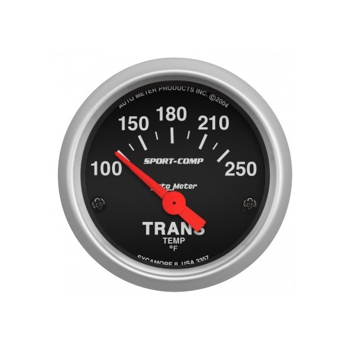 AUTOMETER GAUGE 2-1/16" TRANSMISSION TEMPERATURE,100-250F,AIR-CORE,SPORT-COMP # 3357