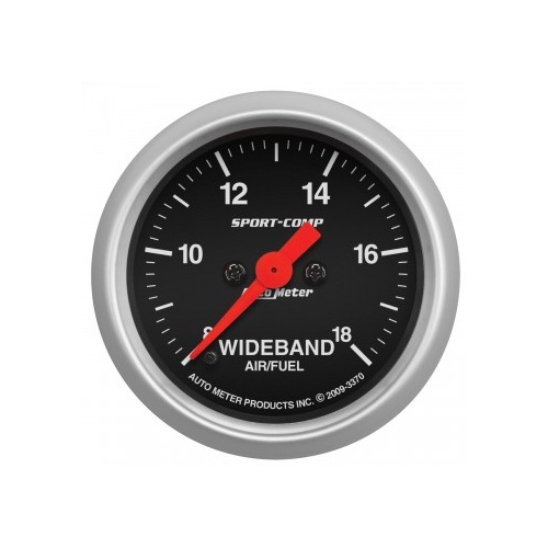 AUTOMETER GAUGE 2-1/16" WIDEBAND AIR/FUEL RATIO,ANALOG,8:1-18:1 AFR,SPORT-COMP # 3370