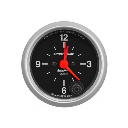 AUTOMETER GAUGE 2-1/16" CLOCK,12 HOUR,SPORT-COMP # 3385
