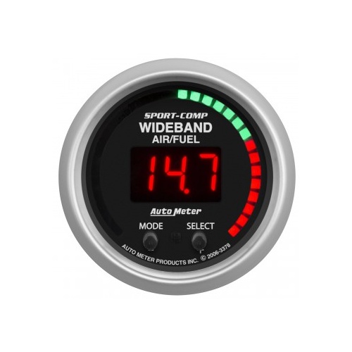 AUTOMETER GAUGE 2-1/16" WIDEBAND PRO PLUS AIR/FUEL RATIO,6:1-20:1 AFR,SPORT-COMP # 3397