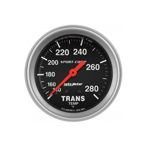 AUTOMETER GAUGE 2-5/8" TRANSMISSION TEMPERATURE,140-280F,MECHANICAL,SPORT-COMP # 3451