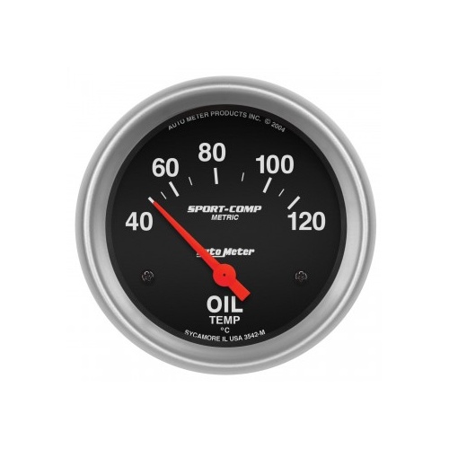 AUTOMETER GAUGE 2-5/8" OIL TEMPERATURE,40-120C,AIR-CORE,SPORT-COMP # 3542-M