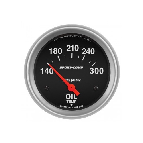 AUTOMETER GAUGE 2-5/8" OIL TEMPERATURE,140-300F,AIR-CORE,SPORT-COMP # 3543