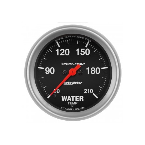 AUTOMETER GAUGE 2-5/8" WATER TEMPERATURE,60-210F,STEPPER MOTOR,SPORT-COMP # 3569