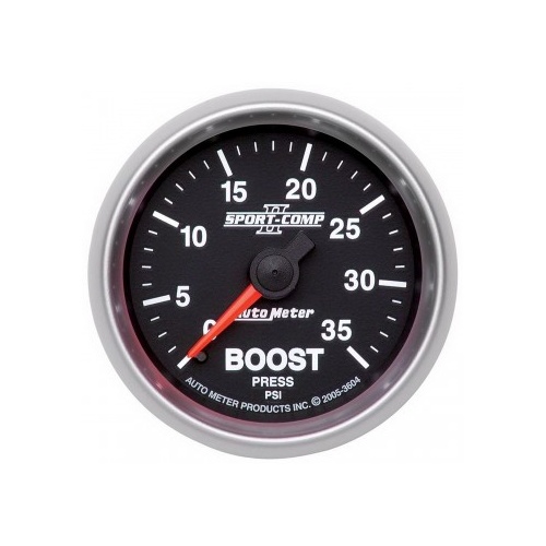 AUTOMETER GAUGE 2-1/16" BOOST,0-35 PSI,MECHANICAL,SPORT-COMP II # 3604