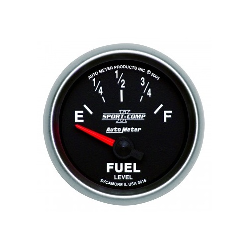 AUTOMETER GAUGE 2-1/16" FUEL LEVEL,240-33 ?,AIR-CORE,SSE,SCII # 3616