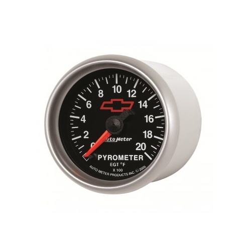 AUTOMETER GAUGE 2-1/16" PYROMETER,0-2000F,CHEVY RED BOWTIE # 3645-00406