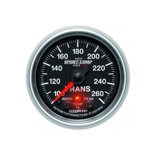 AUTOMETER GAUGE 2-1/16" TRANSMISSION TEMPERATURE,W/ PEAK & WARN,100-260F,STEPPER MOTOR,SPORT-COMP II # 3658