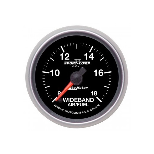 AUTOMETER GAUGE 2-1/16" WIDEBAND AIR/FUEL RATIO,ANALOG,8:1-18:1 AFR,SPORT-COMP II # 3670