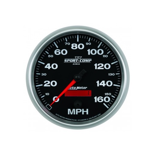 AUTOMETER GAUGE 5" SPEEDOMETER,0-160 MPH,ELECTRIC,SPORT-COMP II # 3689