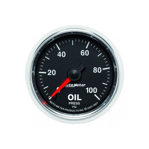 AUTOMETER GAUGE 2-1/16" OIL PRESSURE,0-100 PSI,MECHANICAL,GS # 3821