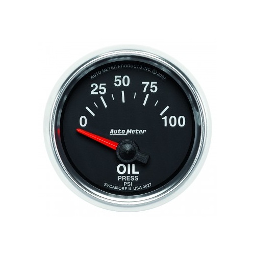 AUTOMETER GAUGE 2-1/16" OIL PRESSURE,0-100 PSI,AIR-CORE,GS # 3827