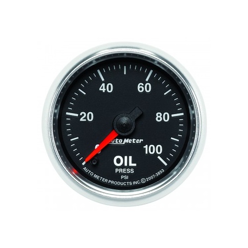 AUTOMETER GAUGE 2-1/16" OIL PRESSURE,0-100 PSI,STEPPER MOTOR,GS # 3853