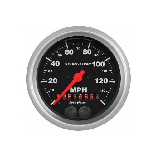 AUTOMETER GAUGE 3-3/8" GPS SPEEDOMETER,0-140 MPH,SPORT-COMP # 3982