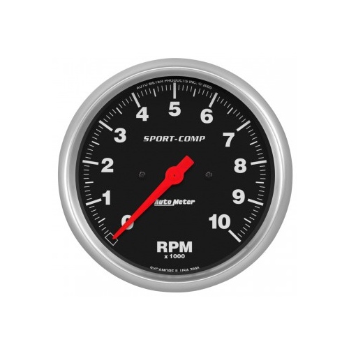 AUTOMETER GAUGE 5" IN-DASH TACHOMETER,0-10,000 RPM,SPORT-COMP # 3990