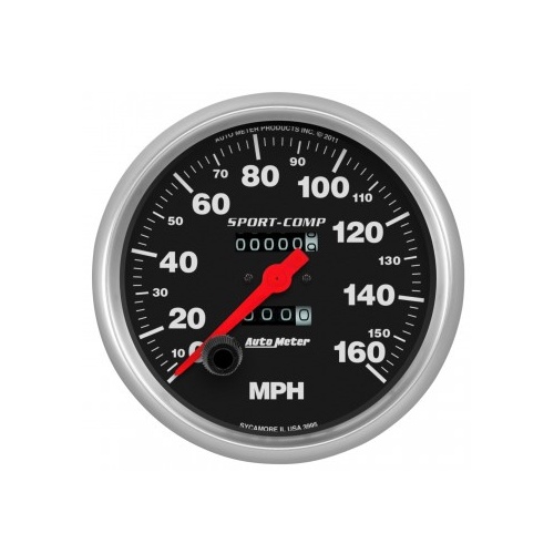 AUTOMETER GAUGE 5" SPEEDOMETER,0-160 MPH,MECHANICAL,SPORT-COMP # 3995